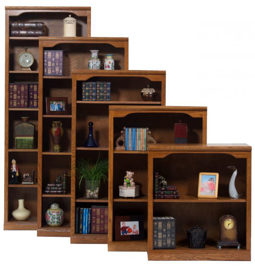 Picture of Oak 84" Open Bookcase