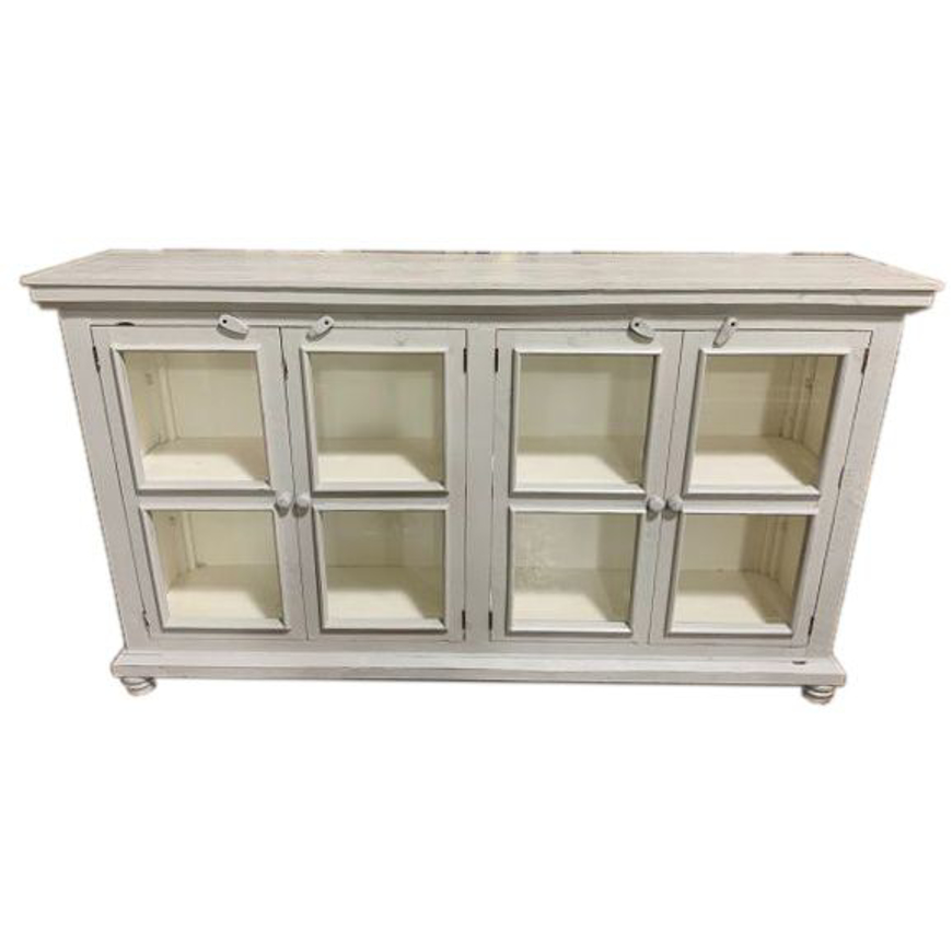 Picture of RUSTIC ENTERTAINMENT CONSOLE GRAY/WHITE INTERIOR